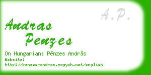andras penzes business card