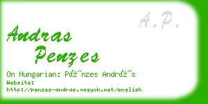 andras penzes business card